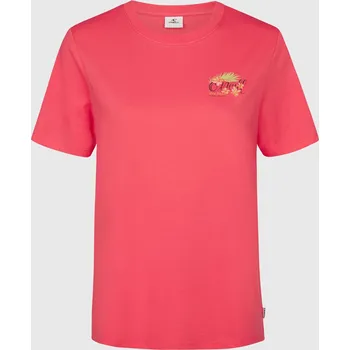 Dámské Tričko s krátkým rukávem O'NEILL FLOWER CHEST PRINT T-SHIRT 1850241-14033 – Růžová L