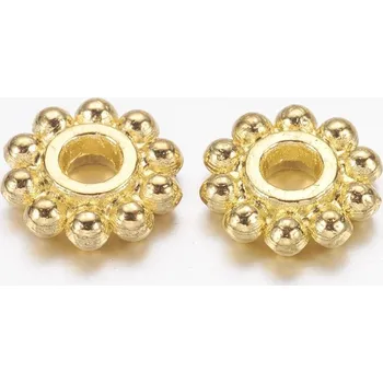 Korálek Korálky kovové - květinka Ø 6,5 mm