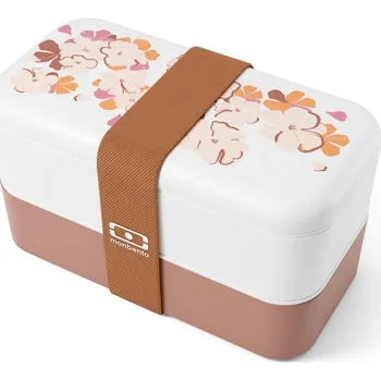 Svačinový bento box MonBento Original the Spring | květiny