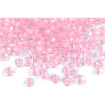 Rokajl 6/0 - 4 mm s průtahem Růžová střední