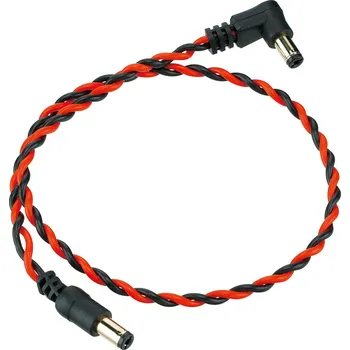 Napájecí kabel Ibanez Twisted DC Cable Black & Neon Red, Length: 16" Straight & Angle + prodloužená záruka 3 roky