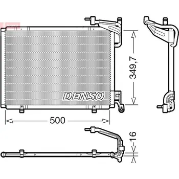 Výparník klimatizace Kondenzátor, klimatizace DENSO DCN10054