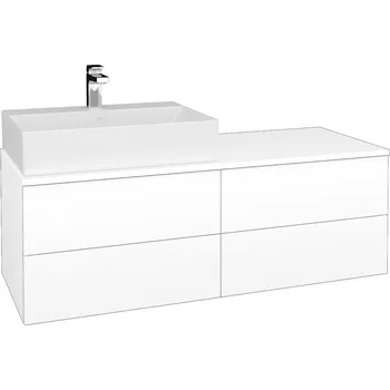 Koupelnový nábytek Dřevojas Koupelnová skříňka s umyvadlem - levá - MODULE SZZ4 120 (umyvadlo Kube)