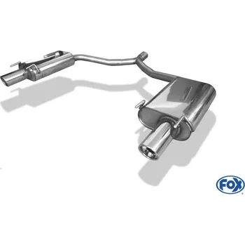 Tlumič výfuku Fox Sportauspuff koncový tlumič výfuku s koncovkou 1x90 Typ 17 na obou stranách pro Opel Vectra C s motorem 2.2, 2.2 DTi, 3.2 SLEVA 2%