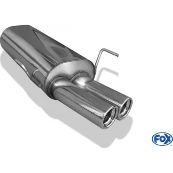 Tlumič výfuku Fox Sportauspuff koncový tlumič výfuku s koncovkou 2x76 Typ 13 pro Peugeot 306 1993- s motorem 1.1, 1.4, 1.6 SLEVA 2%