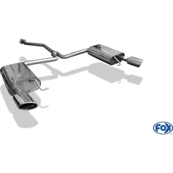 Tlumič výfuku Fox Sportauspuff koncový tlumič výfuku s koncovkou 115x85 Typ 38 na obou stranách pro Mazda 6 GH s motorem 1.8, 2.0, 2.5 SLEVA 2%