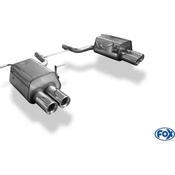 Tlumič výfuku Fox Sportauspuff koncový tlumič výfuku s koncovkou 2x90 Typ 13 na obou stranách pro Mercedes SLK 172 2011- s motorem 1.8, 2.0, 2.2 D, 3.5 SLEVA 2%