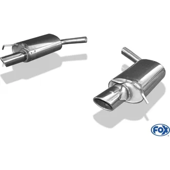 Tlumič výfuku Fox Sportauspuff koncový tlumič výfuku s koncovkou 140x90 Typ 32 na obou stranách pro Mercedes třída C 204 2007- s motorem 2.5, 3.0, 3.0 d, 3.5 SLEVA 2%