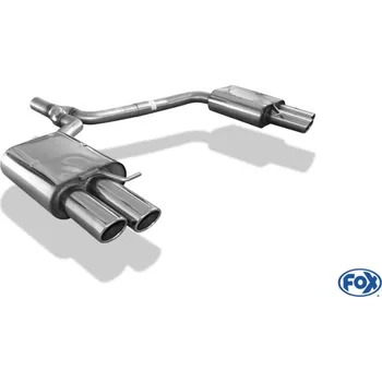Tlumič výfuku Fox Sportauspuff koncový tlumič výfuku s koncovkou 2x80 Typ 17 na obou stranách pro Audi A5 Coupe 2007- s motorem 2.0 TFSI SLEVA 2%