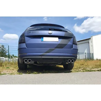 Tlumič výfuku Fox Sportauspuff koncový tlumič výfuku s koncovkou 2x76 Typ 16 na obou stranách pro Škoda Octavia 5E s motorem 2.0 4x4 SLEVA 2%