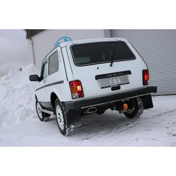 Tlumič výfuku Fox Sportauspuff koncový díl výfuku s koncovkou 145x65 Typ 59 vlevo pro Lada 2010- s motorem 1.7 SLEVA 2%