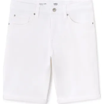 Celio Džínové kraťasy Boknitbm 1163401 Bílá 38