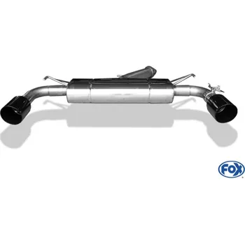 Tlumič výfuku Fox Sportauspuff koncový tlumič výfuku s koncovkou 1x114 Typ 25 černé na obou stranách pro Hyundai i30 N s motorem 2.0 SLEVA 2%