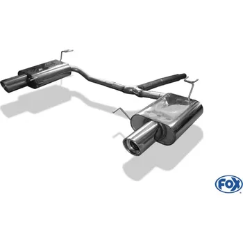 Tlumič výfuku Fox Sportauspuff koncový tlumič výfuku s koncovkou 1x100 Typ 17 na obou stranách pro Honda Accord VIII 2008- s motorem 2.0 (CU1) SLEVA 2%