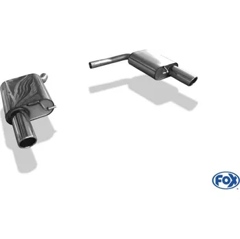 Tlumič výfuku Fox Sportauspuff koncový tlumič výfuku s koncovkou 1x90 Typ 16 na obou stranách pro Audi Q5 s motorem 2.0, 3.0 TDI SLEVA 2%