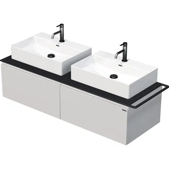 Koupelnový nábytek Intedoor Tara skříňka s 2 umyvadly na desku TA 140D 2Z KDP Barva: A0016 Bílá Lesk