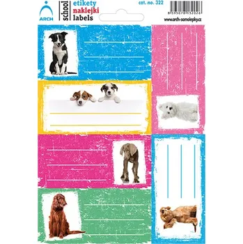 samolepka Samolepky etikety na sešity Štěňata psi