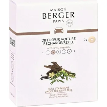 Vůně do auta Maison Berger Paris Náhradní náplň do difuzéru do auta Olive Tree (Car Diffuser Recharge/Refill) 2 ks + 2 měsíce na vrácení zboží