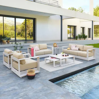 Zahradní sestava Hliníková sestava pro 7 osob MADRID (cappuccino)