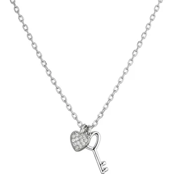 Náhrdelník Evolution Group Stříbrný náhrdelník klíč k srdci 12129.1