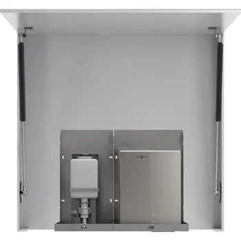 Zrcadlo Sapho BASIC zrcadlová skříňka 90cm s automatickým dávkovačem mýdla a senzorovým osoušečem rukou MUM000121