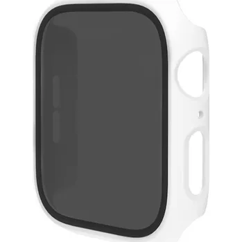 Pouzdro na mobilní telefon Pouzdro s tvrzeným Anti-Spy sklem pro Apple Watch 40mm - bílé