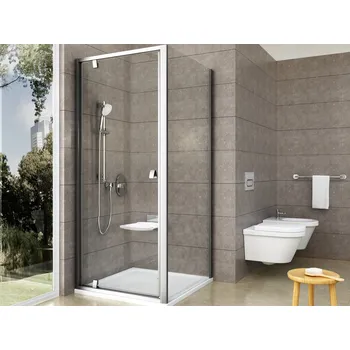 Ravak Pivot PDOP1+PPS Sprchový kout čtvercový 90x90 cm Profil: Satin, Sklo: Hladké čiré