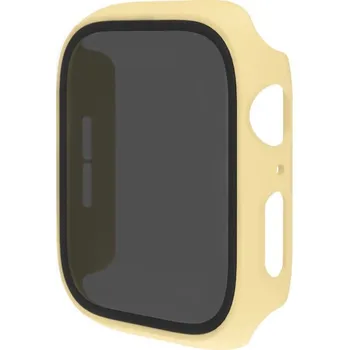Pouzdro na mobilní telefon Pouzdro s tvrzeným Anti-Spy sklem pro Apple Watch 44mm - žluté
