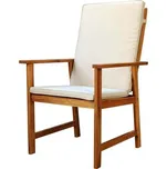Křeslo pevné ENGLAND akácie s polstrem