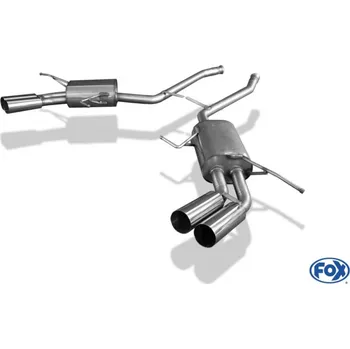 Tlumič výfuku Fox Sportauspuff koncový tlumič výfuku s koncovkou 2x76 Typ 10 na obou stranách pro Mercedes třída M W164 s motorem 3.0 d, 3.5, 5.0 SLEVA 2%