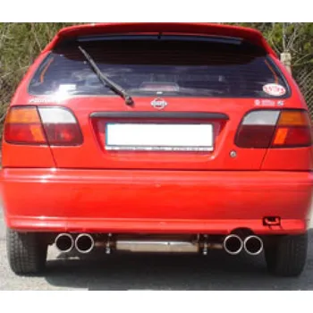 Tlumič výfuku Fox Sportauspuff koncový tlumič výfuku s koncovkou 2x90 Typ 13 na obou stranách pro Nissan Almera N15 s motorem 1.4, 1.6, 2.0, 2.0 D SLEVA 2%