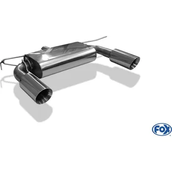 Tlumič výfuku Fox Sportauspuff koncový tlumič výfuku s koncovkou 1x100 Typ 25 na obou stranách pro Audi TT FV3 s motorem 2.0, s pohonem všech kol SLEVA 2%