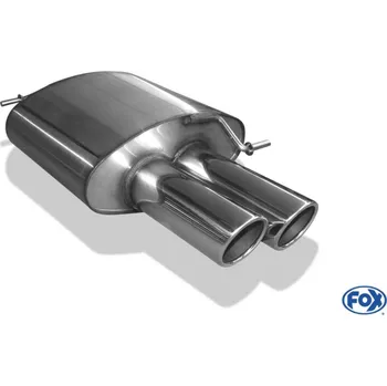 Tlumič výfuku Fox Sportauspuff koncový tlumič výfuku s koncovkou 2x90 Typ 16 pro Audi Q5 2008- s motorem 2.0 TDI SLEVA 2%