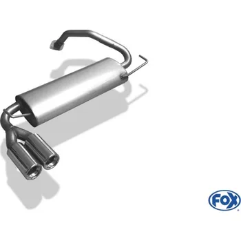 Tlumič výfuku Fox Sportauspuff koncový tlumič výfuku s koncovkou 2x80 Typ 13 pro Mazda 323 BA s motorem 1.3, 1.5 SLEVA 2%