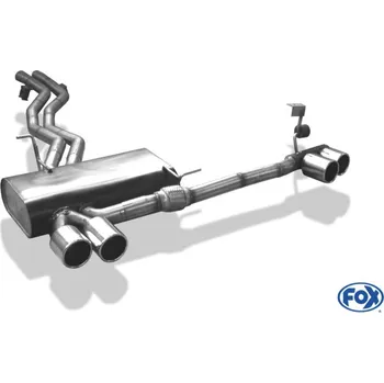 Tlumič výfuku Fox Sportauspuff koncový tlumič výfuku s koncovkou 2x80 Typ 12 na obou stranách pro BMW Z4 E85 s motorem 3.0 SLEVA 2%
