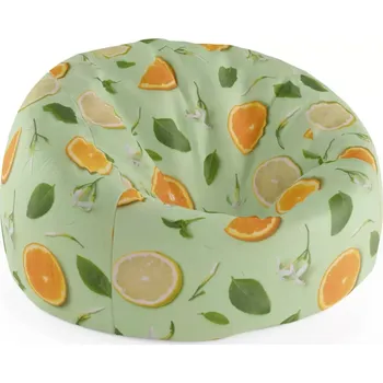 Sedací pytel Sablio Sedací vak Cocoon Citrus a květ - 75 x 45 x 35 cm