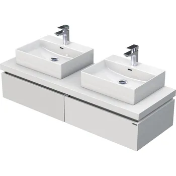 Koupelnový nábytek Intedoor Desk New, koupelnová skříňka s 2 umyvadly na desku - DE 54 140 D STORM 2Z