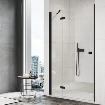 Sprchové dveře Ronal ANNEA AN13 jednokřídlé sprchové dveře 110 cm AN13 G 1100 06 07 + V.ANE.06 Šířka: 1100 mm, Profil: Černá, Sklo: Hladké čiré