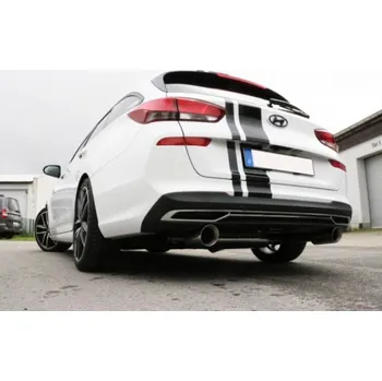 Tlumič výfuku Fox Sportauspuff koncový tlumič výfuku s koncovkou 1x90 Typ 25 na obou stranách pro Hyundai I30 PDE 2017- s motorem 1.4, určeno pro Kombi SLEVA 2%