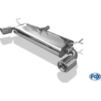 Tlumič výfuku Fox Sportauspuff koncový tlumič výfuku s koncovkou 1x100 Typ 17 na obou stranách pro Renault Koleos Diesel s motorem 2.0 dCi SLEVA 2%