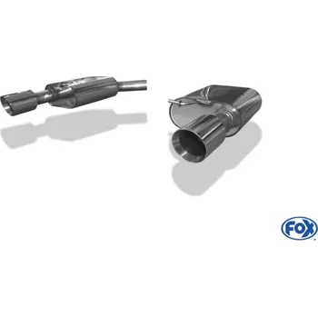 Tlumič výfuku Fox Sportauspuff koncový díl výfuku s koncovkou 1x100 Typ 25 na obou stranách pro Audi A6 4G s motorem 2.0, 2.8 (+Quattro) SLEVA 2%