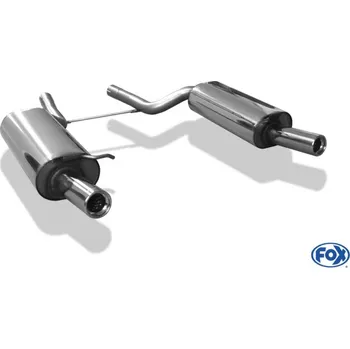 Tlumič výfuku Fox Sportauspuff koncový tlumič výfuku s koncovkou 1x80 Typ 13 na obou stranách pro Audi S6 4B s motorem (Nur ESD) 2.4, 1.8 T, 2.5 TDI, 2.7, 2.8, 3.0, 3.7, 4.2, S6 SLEVA 2%
