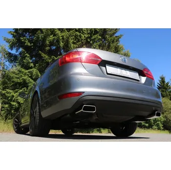 Tlumič výfuku Fox Sportauspuff koncový tlumič výfuku s koncovkou 145x65 Typ 59 na obou stranách pro Volkswagen Jetta VI 2010- s motorem 1.2, 1.4, 1.6, 1.6 TDI, 2.0, 2.0 TDI SLEVA 2%