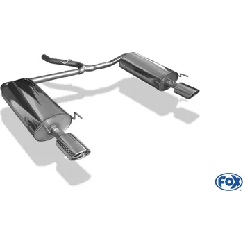 Tlumič výfuku Fox Sportauspuff koncový tlumič výfuku s koncovkou 115x85 Typ 33 na obou stranách pro Chrysler Sebring JR s motorem 2.7 SLEVA 2%
