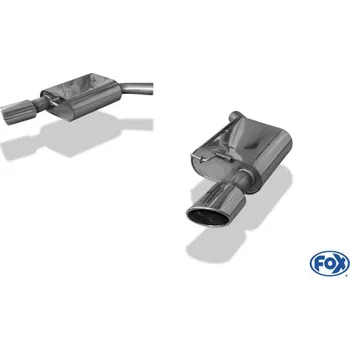 Tlumič výfuku Fox Sportauspuff koncový tlumič výfuku s koncovkou 115x85 Typ 38 na obou stranách pro Audi A7 3,0l TFSI s motorem 3.0 TFSI SLEVA 2%