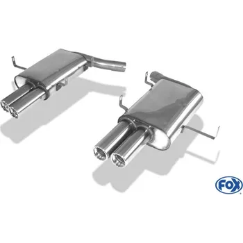 Tlumič výfuku Fox Sportauspuff koncový tlumič výfuku s koncovkou 2x80 Typ 13 na obou stranách pro BMW řada 5 E39 s motorem 5.0 SLEVA 2%