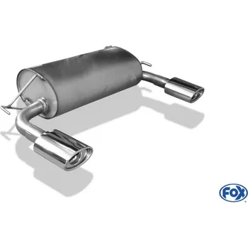 Tlumič výfuku Fox Sportauspuff koncový tlumič výfuku s koncovkou 140x90 Typ 33 na obou stranách pro Opel Antara s motorem 2.0 CDTI SLEVA 2%