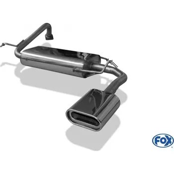 Tlumič výfuku Fox Sportauspuff koncový tlumič výfuku s koncovkou 160x80 Typ 53 pro Mitsubishi Lancer IV 1988-1994 s motorem 1.5 SLEVA 2%