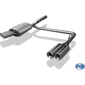 Tlumič výfuku Fox Sportauspuff koncový tlumič výfuku s koncovkou 2x90 Typ 13 na obou stranách pro Volkswagen Passat 3C 2005- s motorem 2.0 TDI SLEVA 2%