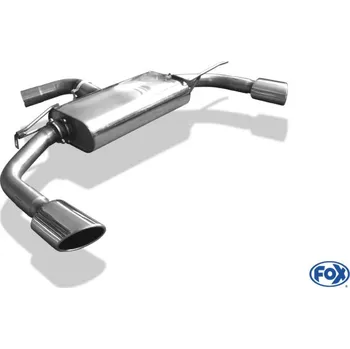 Tlumič výfuku Fox Sportauspuff koncový tlumič výfuku s koncovkou 115x85 Typ 32 na obou stranách pro Volkswagen Scirocco 2008- s motorem 2.0 TDI, 2.0 TFSI SLEVA 2%